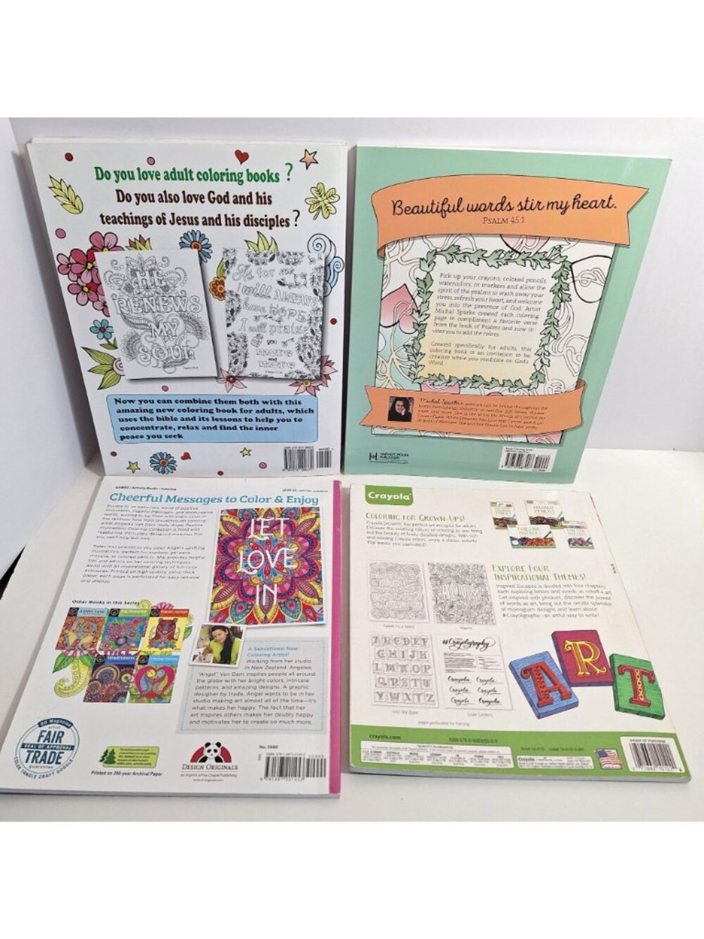 Adult Coloring Book Lot Faith Color The Psalms Shine Bright Inspired Escapes - Picture 6 of 11